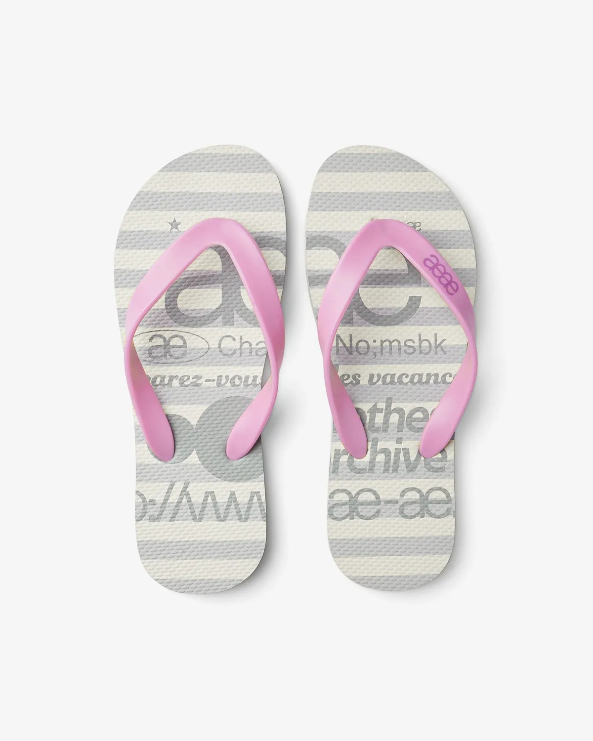 AEAE WEB LOGO STRIPE FLIP FLOP