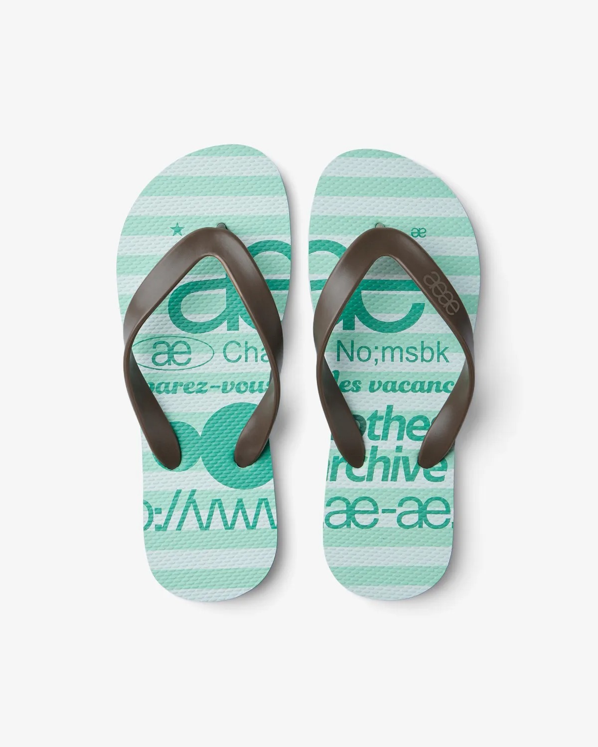AEAE WEB LOGO STRIPE FLIP FLOP