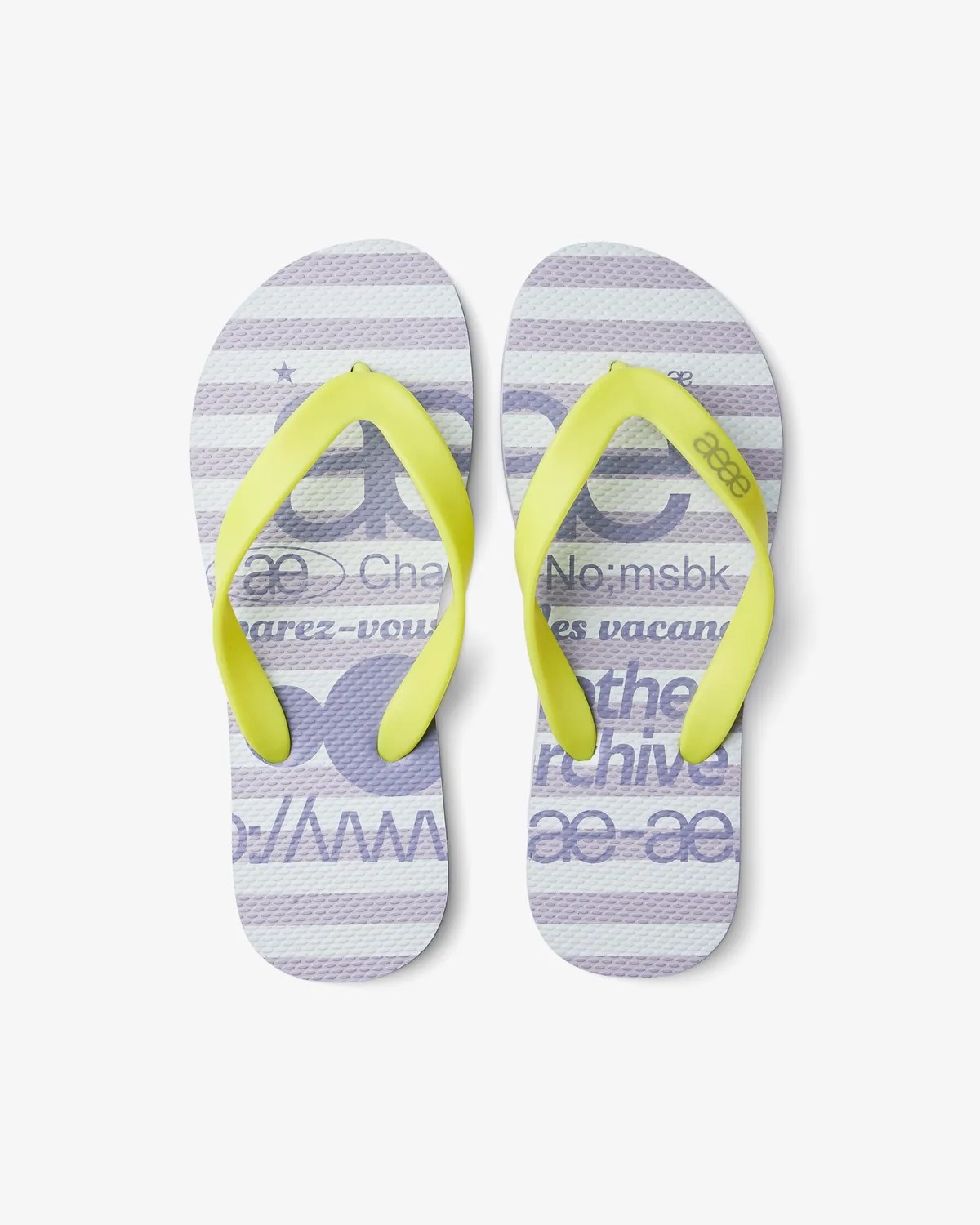 AEAE WEB LOGO STRIPE FLIP FLOP