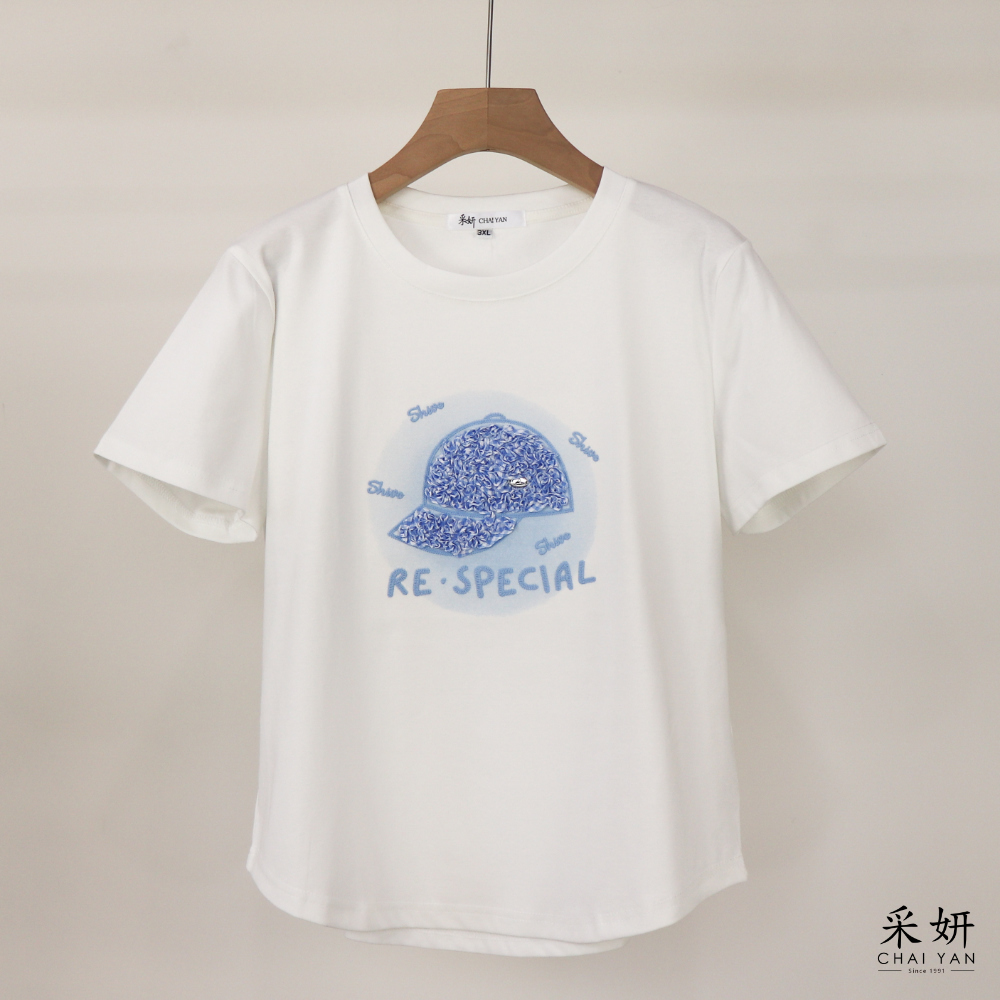 皺褶立體帽子短袖上衣