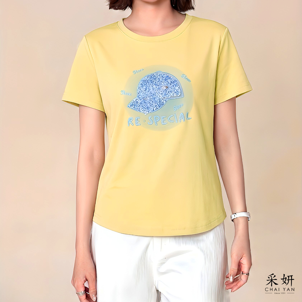 皺褶立體帽子短袖上衣
