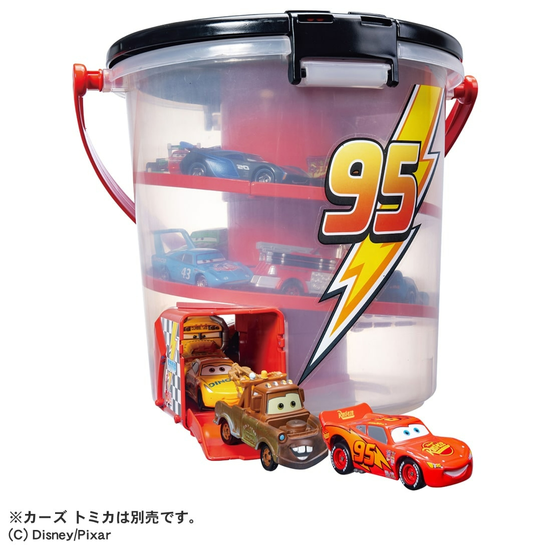 [預訂] Takara Tomy Cars Tomica 螺旋形跑道收納桶 閃電麥昆版
