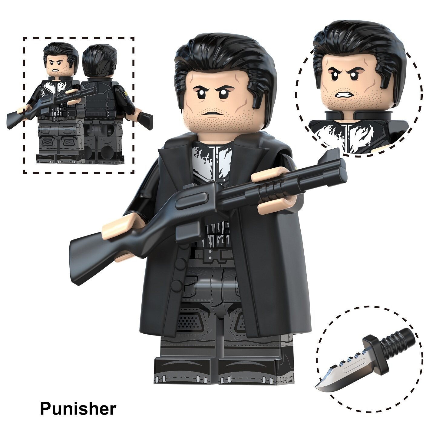 Daredevil Punisher DC Custom Minifigures Minifigs Fit Lego TV6221 TV1173