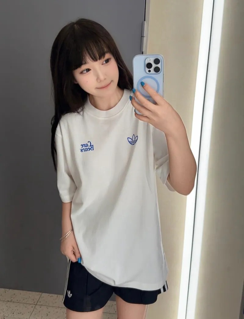 男女款 ADIDAS X CARE BEARS TEE 白色 彩虹熊 聯名款 三葉草 寬鬆 純棉 印花 短T【IA4538】ADLP