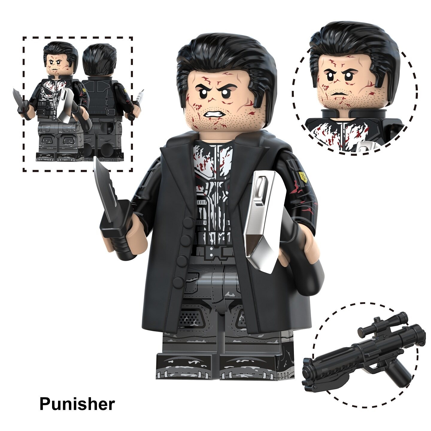 Daredevil Punisher DC Custom Minifigures Minifigs Fit Lego TV6221 TV1174