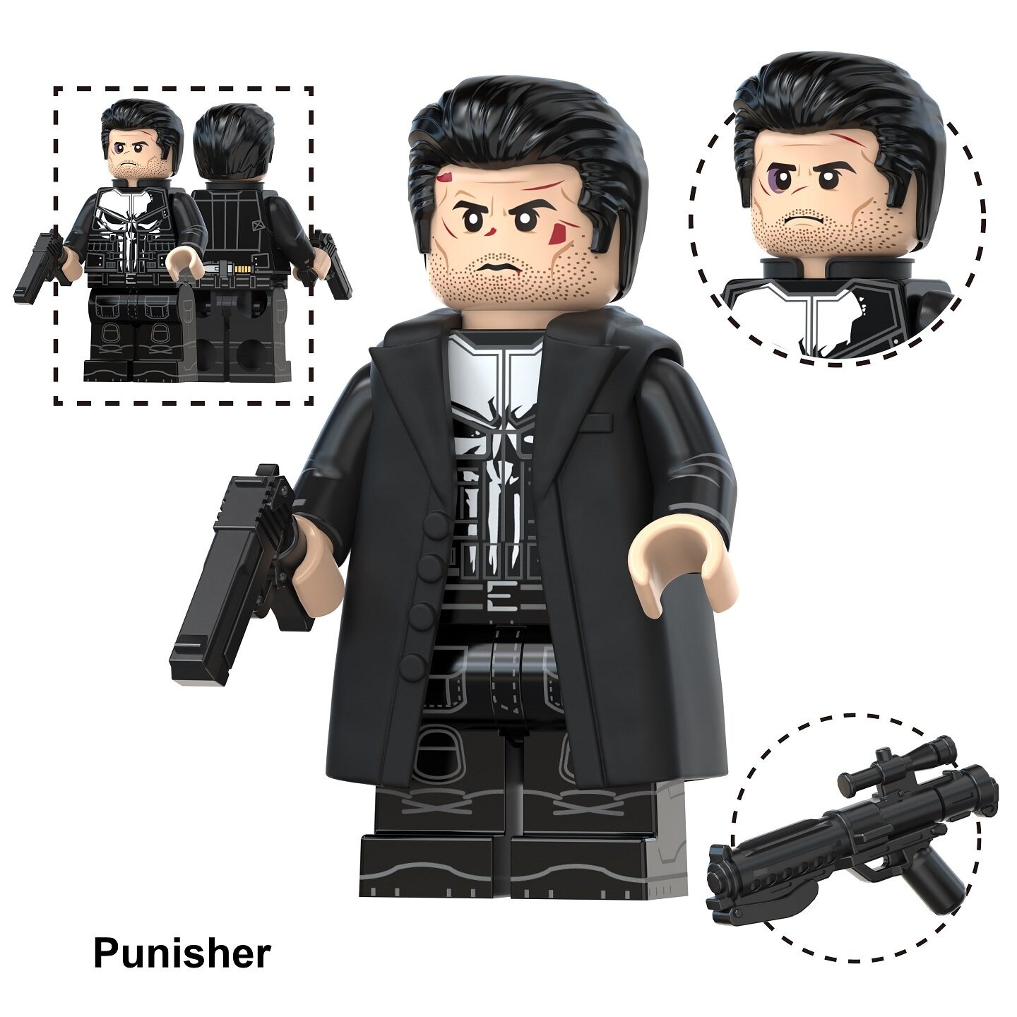 Daredevil Punisher DC Custom Minifigures Minifigs Fit Lego TV6221 TV1176