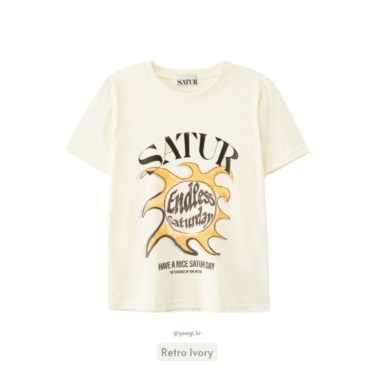 Satur｜SA262WTS22 (W) Sun Retro Graphic T-Shirt [4 colors] S35