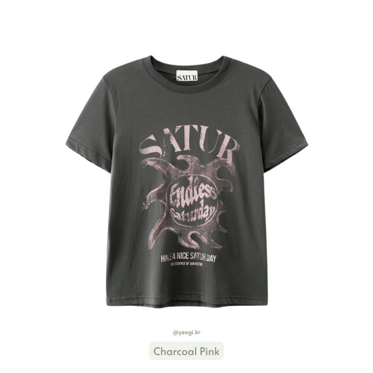 Satur｜SA262WTS22 (W) Sun Retro Graphic T-Shirt [4 colors] S35