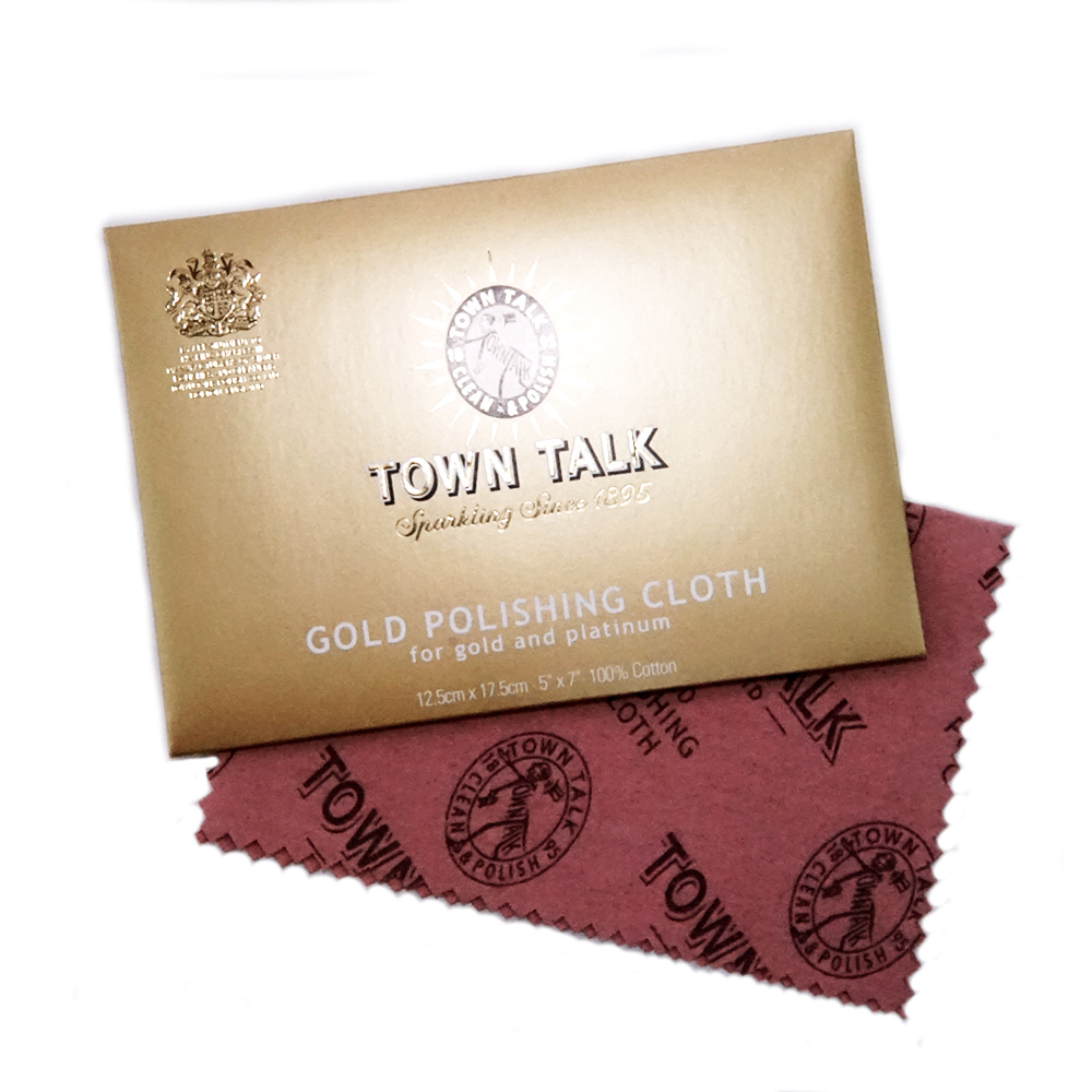 Town Talk 金器拭亮布 中款 擦金布/拭金布 黃金/白金/K金 金飾保養 純棉英國製