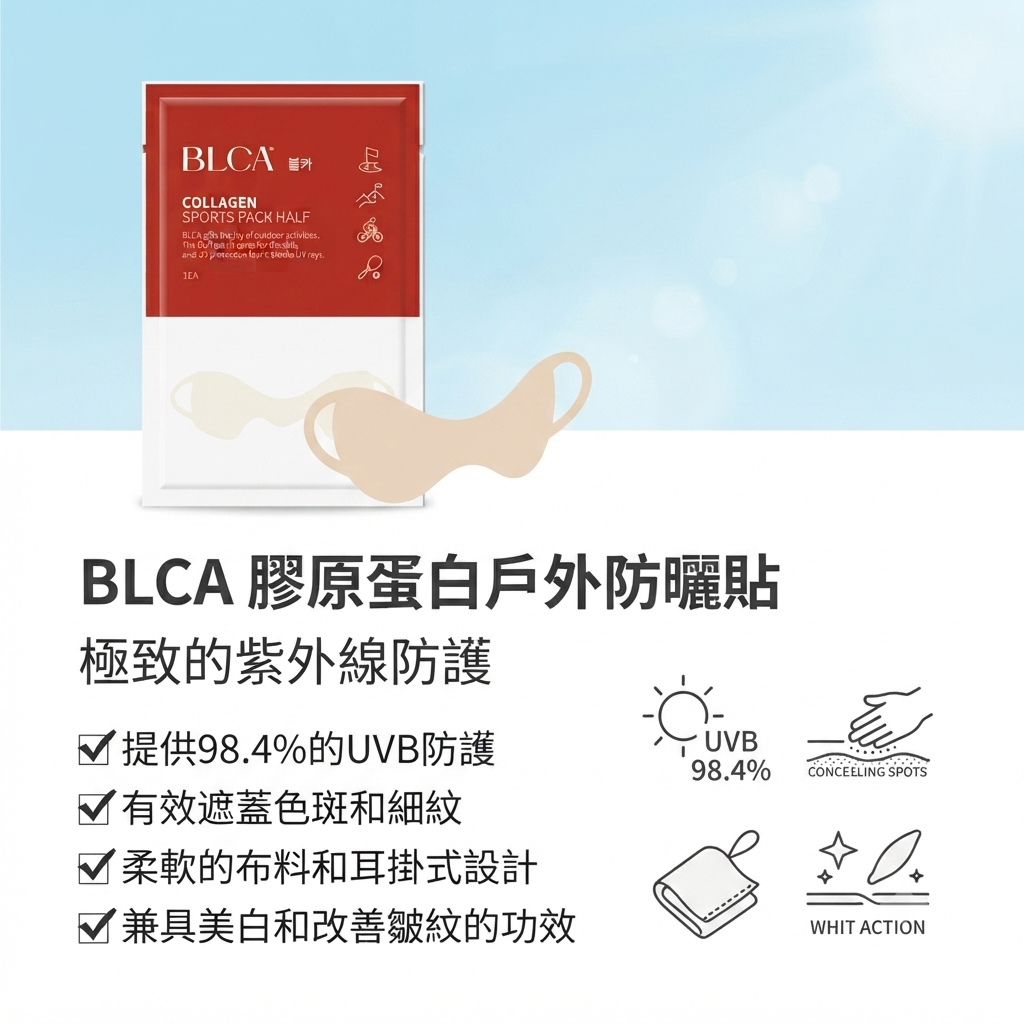 【BLCA 膠原蛋白戶外防曬貼 (單片)】