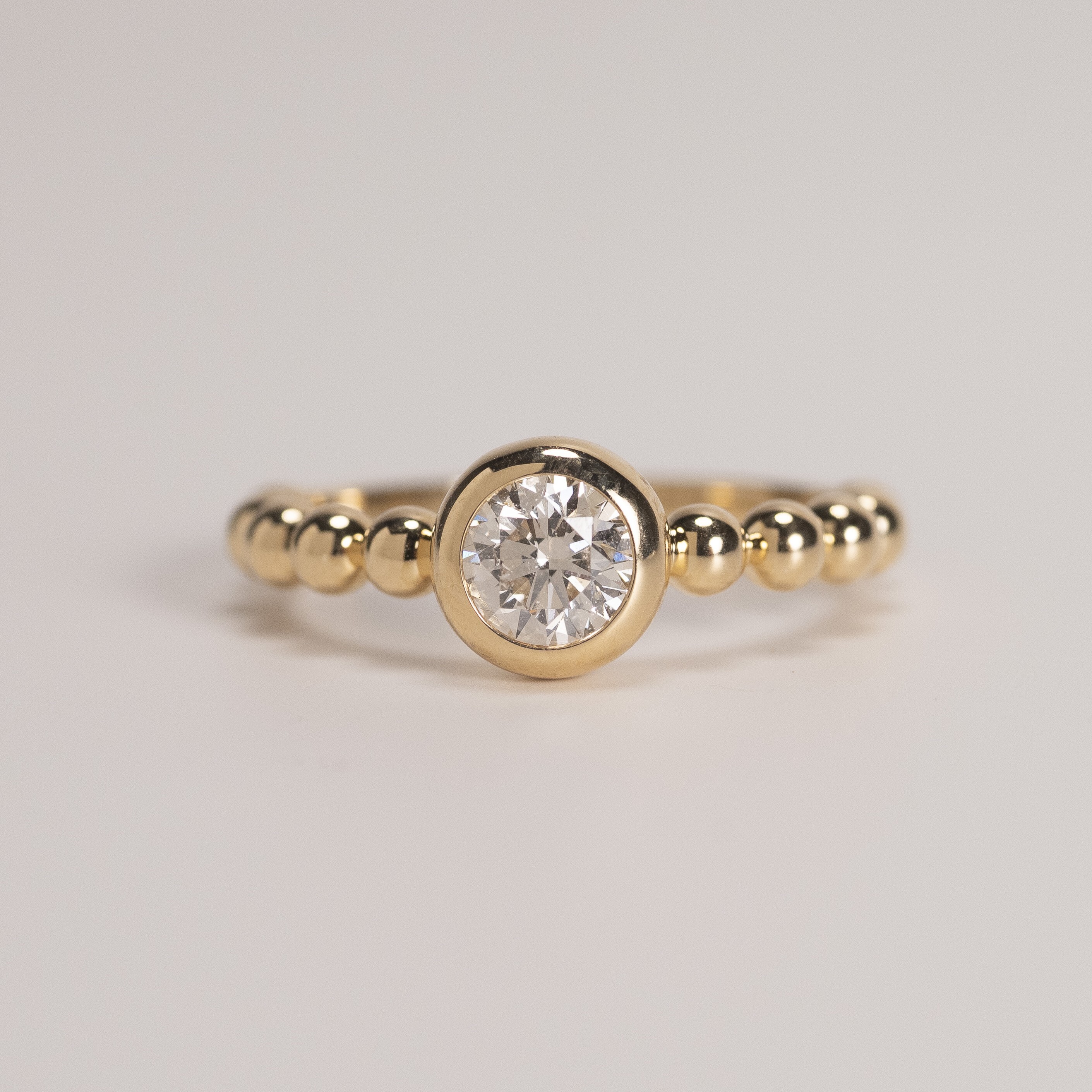 18K 0.50ct 泡泡鑽石戒指