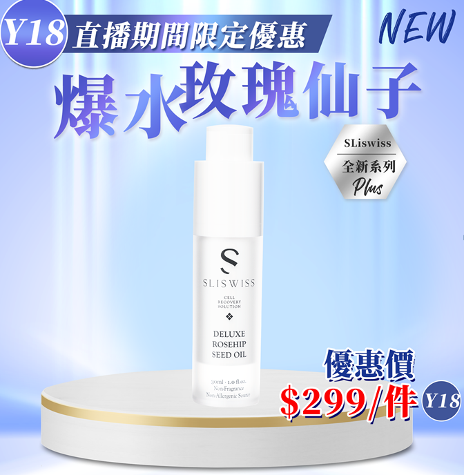 Y18 📣Sliswiss 白藜蘆醇爆水玫瑰仙子  30ml $299/1 $560/2 EXP: 28年尾/29年頭