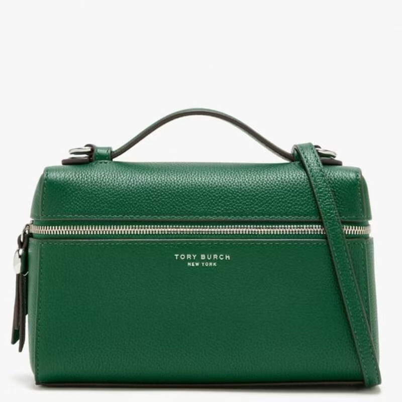 【預購】TORY BURCH H071611 Slim Romy 皮革肩帶手提包 (墨綠色)