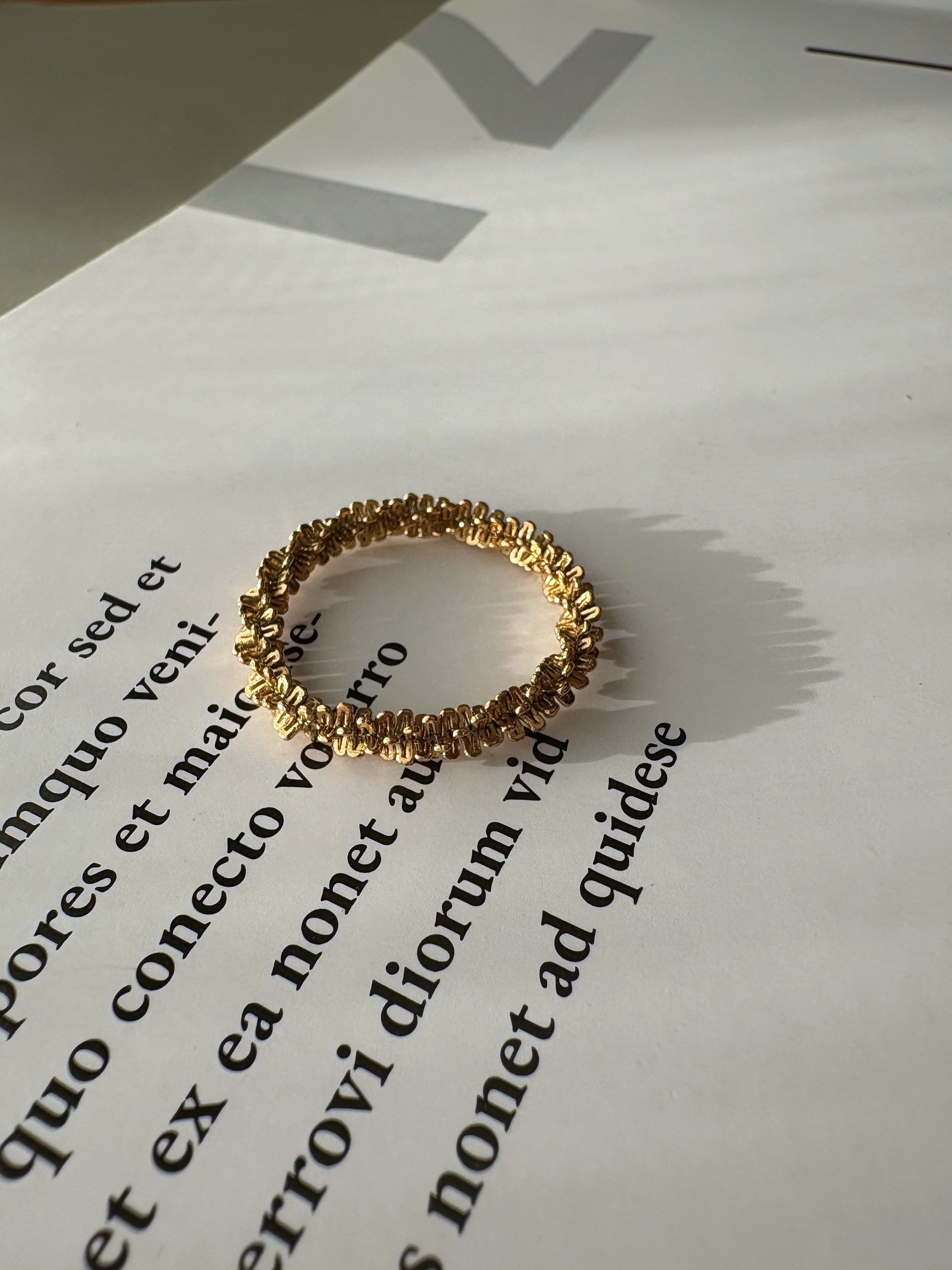 modern woven ring
