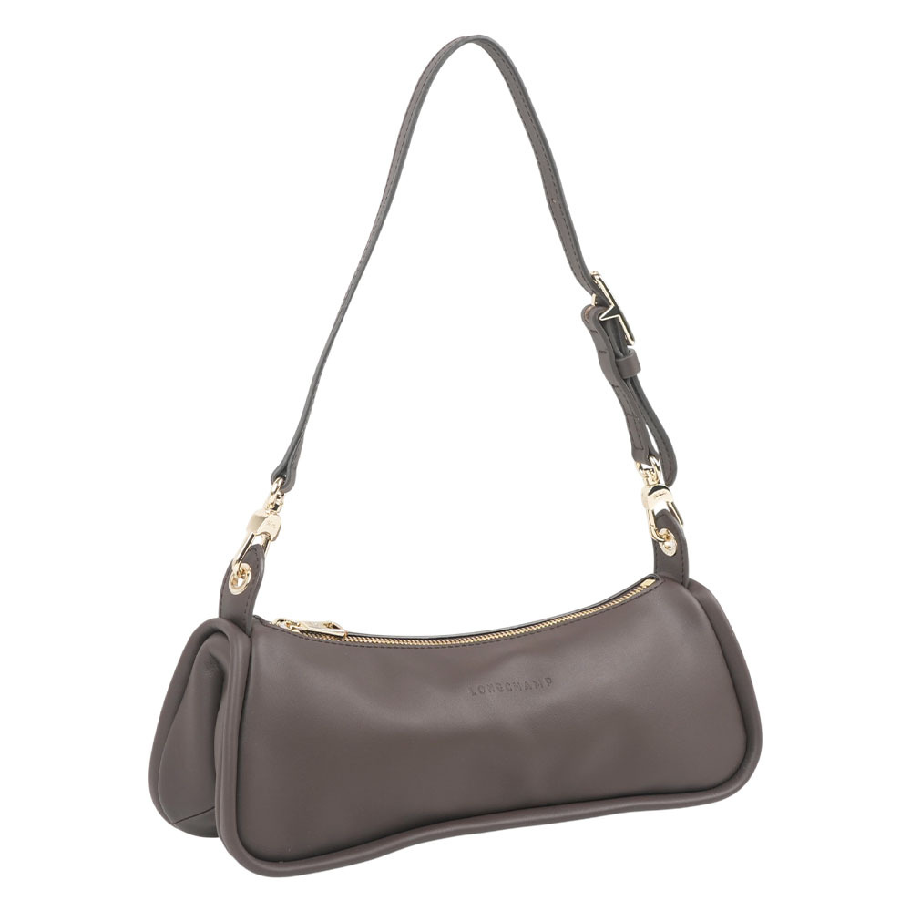 【Longchamp】Looong M 牛皮法棍肩背包(摩卡色)