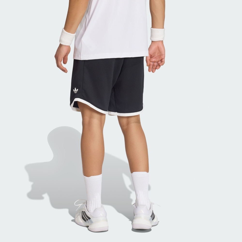 男款 ADIDAS TENNIS CLASSICS SHORTS 黑色 撞色 涼爽 三葉草 網球 運動 短褲【KY8884】