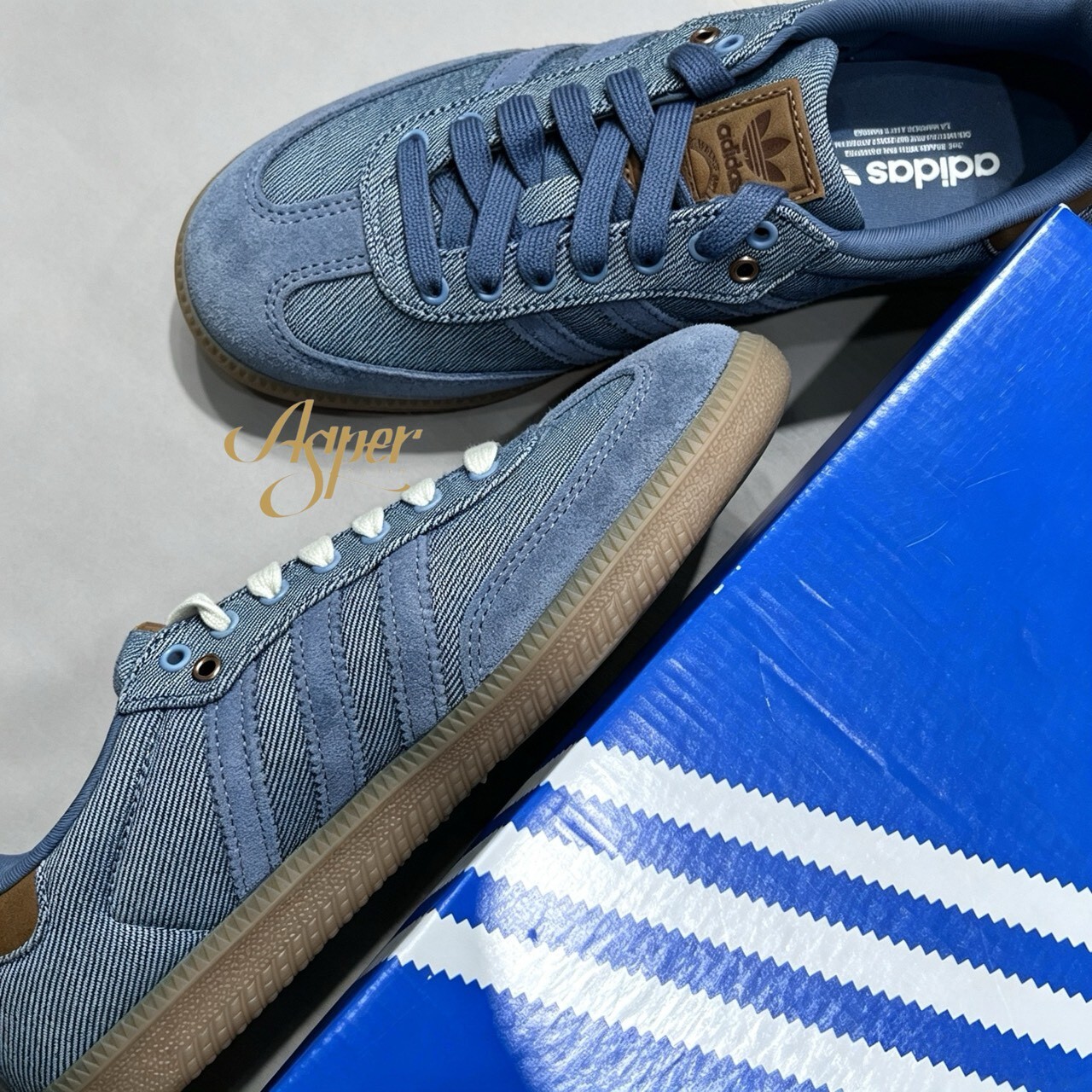 【官網限定】adidas Samba OG ''Grey-blue denim'' 灰藍牛仔 男鞋 IH6816 VII
