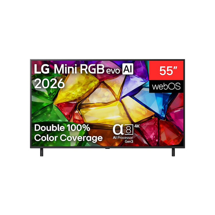 LG 樂金 55吋 Mini RGB evo AI MRGB85 4K 智能電視 2026 55MRGB85BCA 55MRGB85B