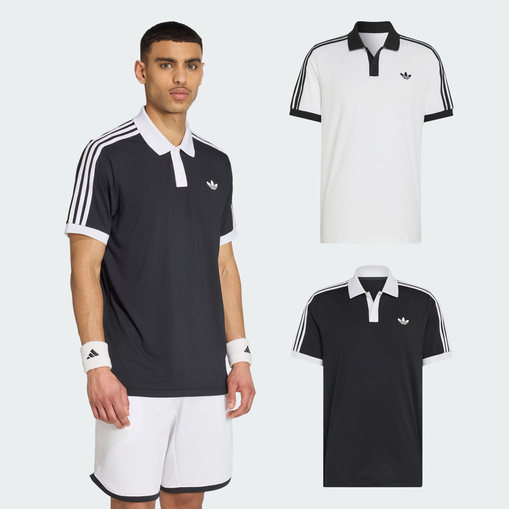 男款 ADIDAS TENNIS CLASSICS POLO 白色 黑色 三葉草 涼爽 網球 運動 短T POLO衫【KY8886/KY8878】ADLP