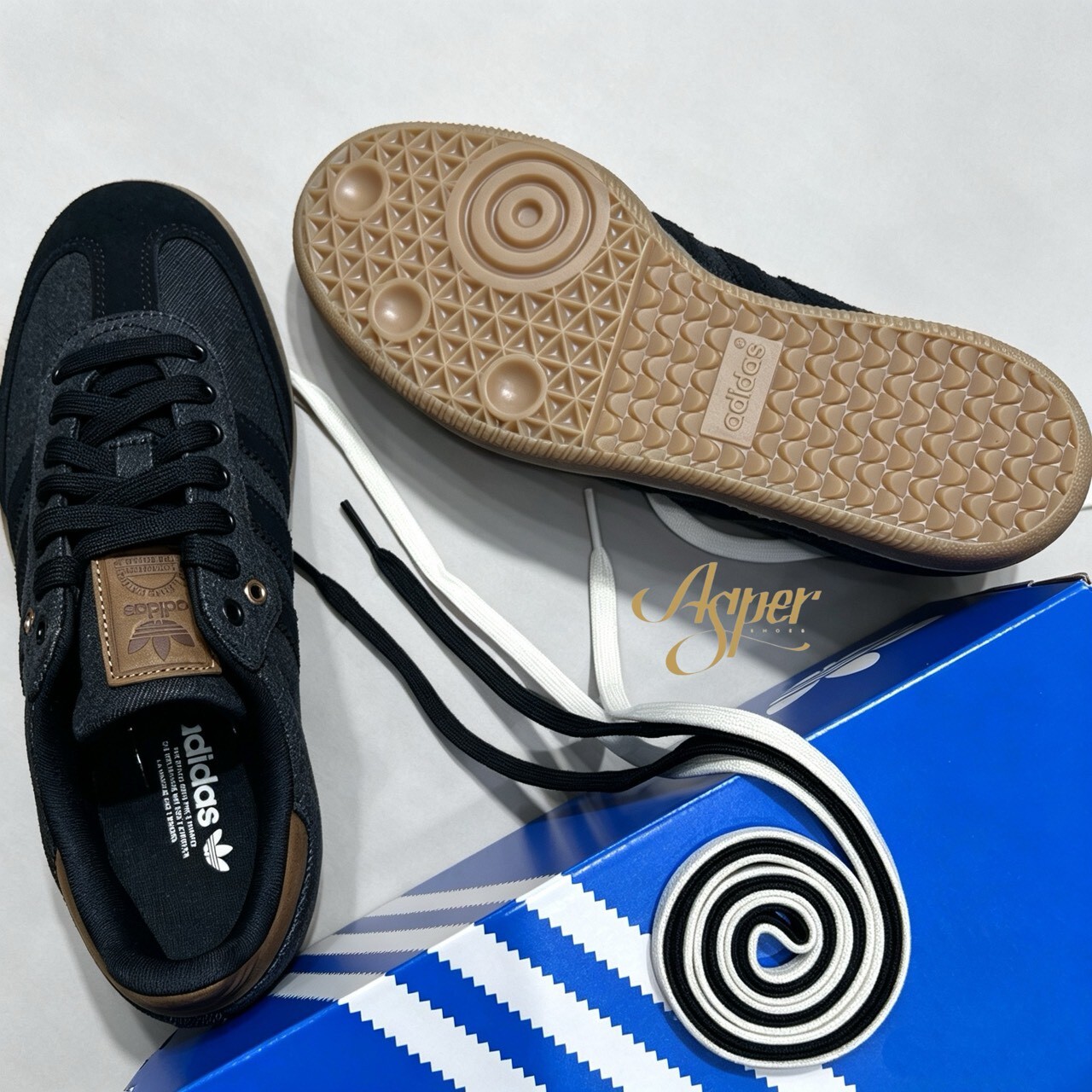 【官網限定】adidas Samba OG ''Gray-black denim'' 黑灰牛仔 IH6817 VII