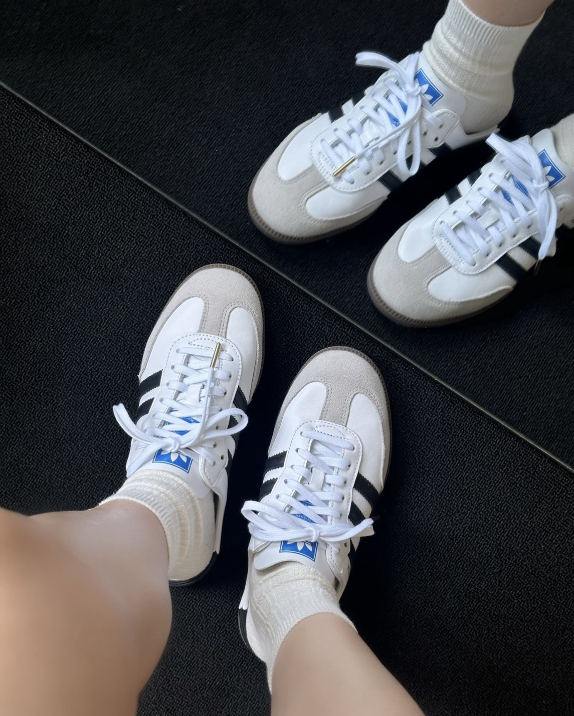 【OWN】Adidas Samba mule 半拖 懶人 拖鞋 德訓 韓系 不分男女 黑色 白色 三葉草