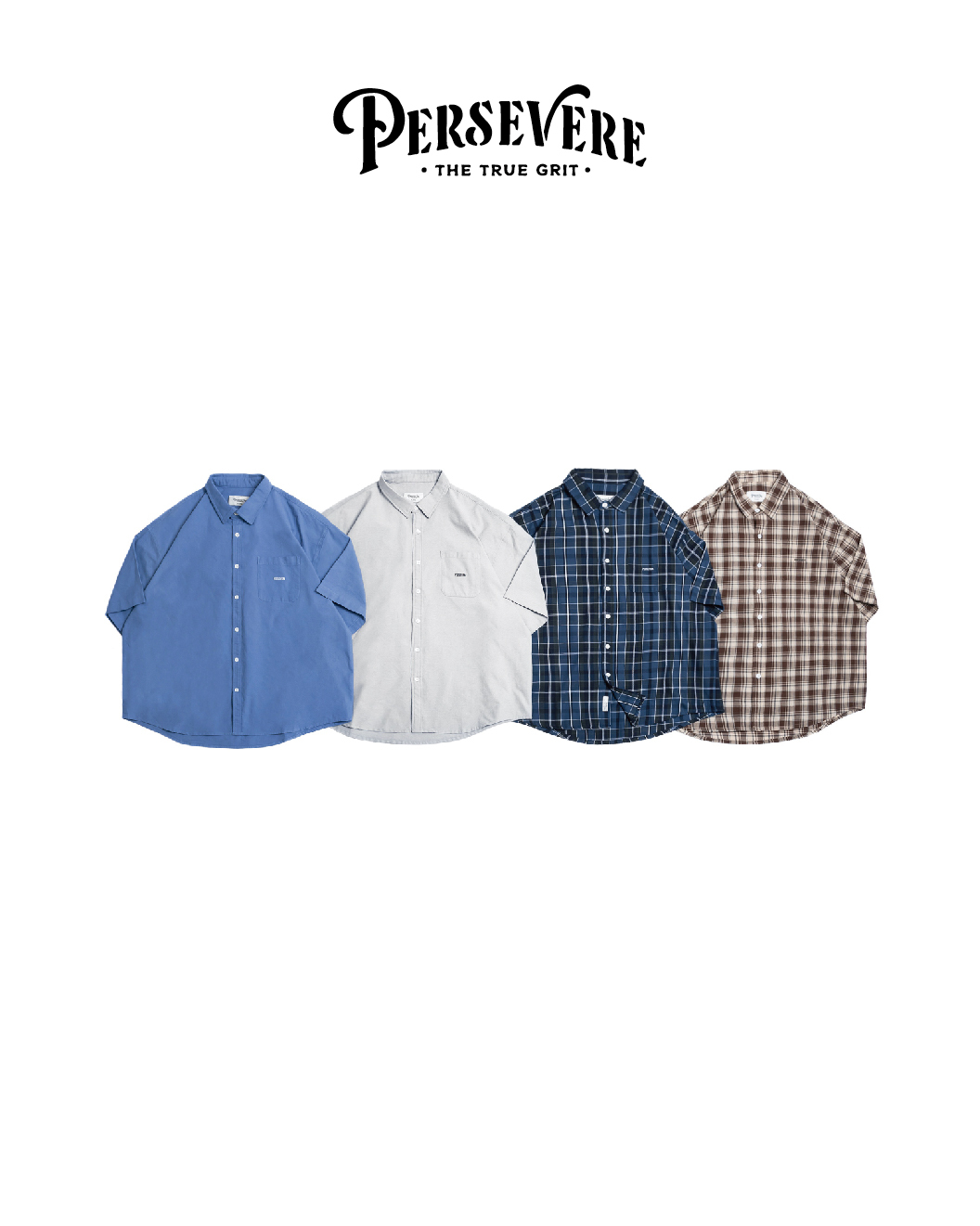 PERSEVERE 寬版口袋短袖襯衫｜Loose-Fit Pocket Shirt（26SS）