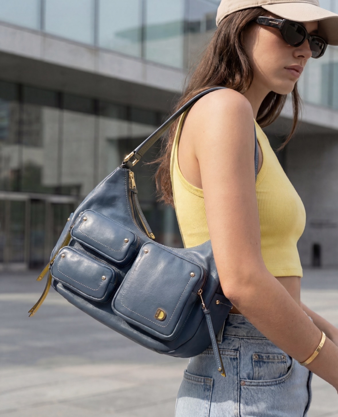 Dudu Leather bag City - 639-6094-57 Denim blue