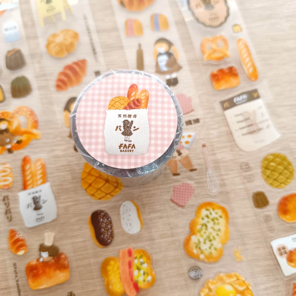 fafa製造所．fafa bakery 3.5cm割型亮面PET膠帶 <整捲/分裝>