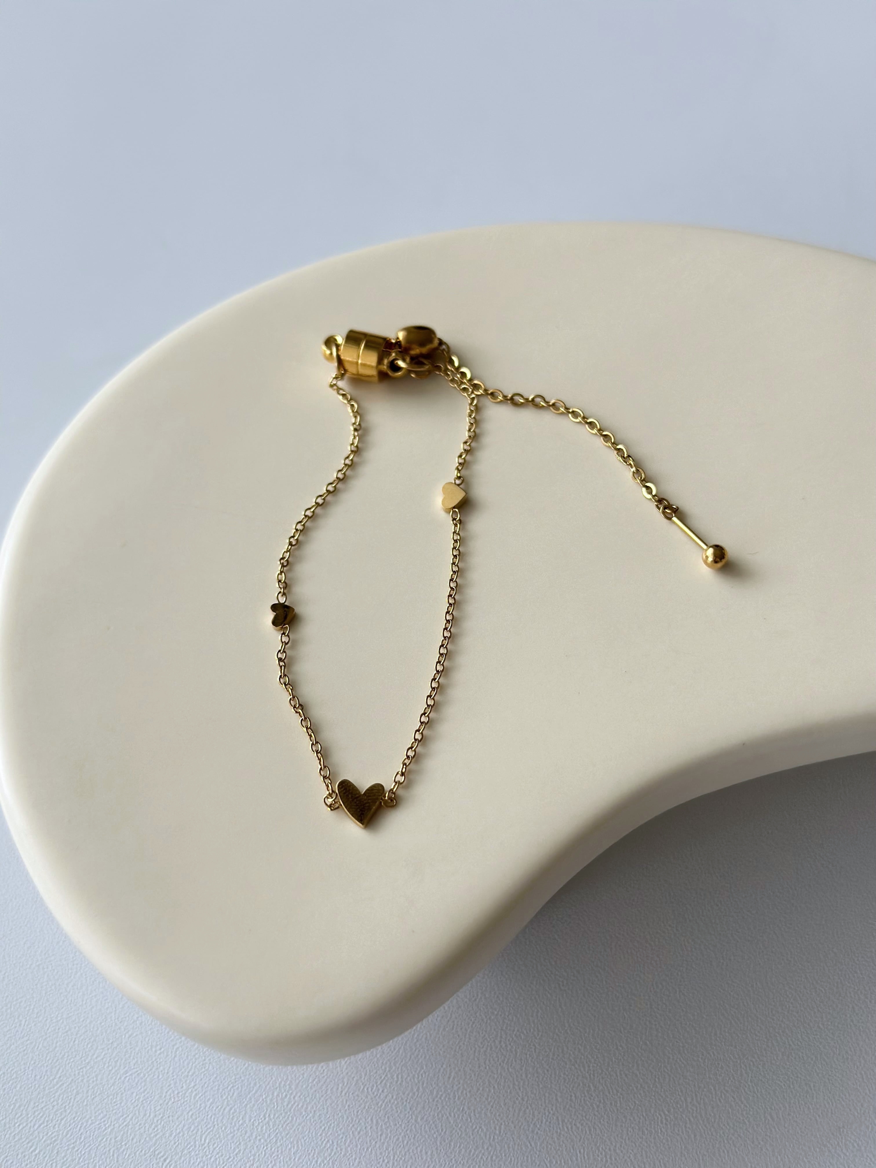 SS magnet love chain bracelet