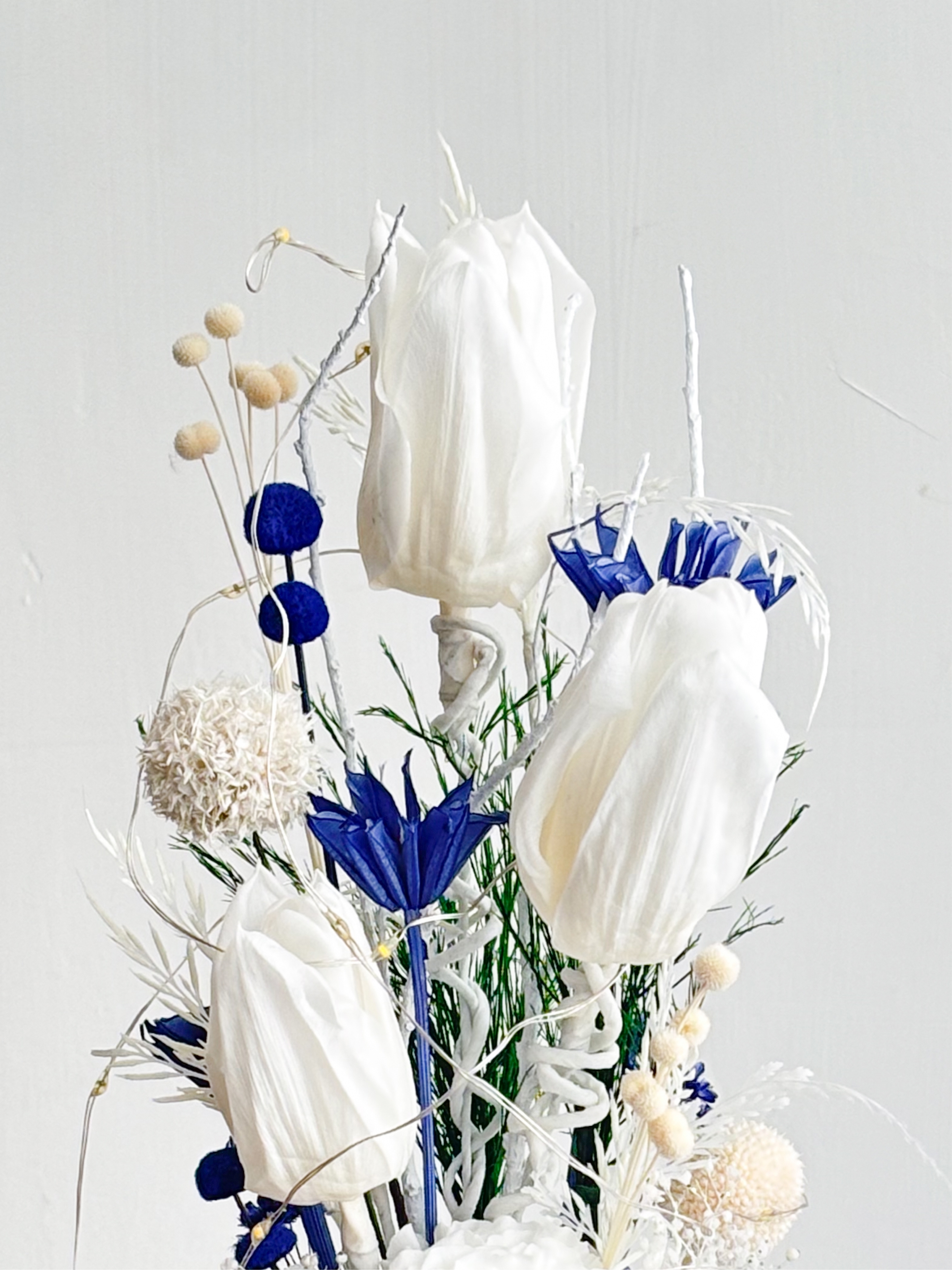 【稀有款】奢華鬱金香永生花玻璃罩