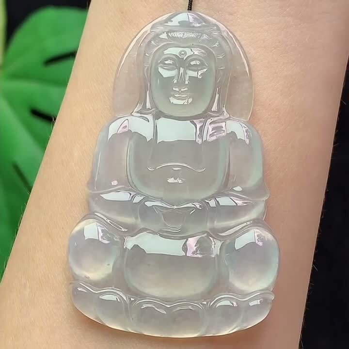 翡翠冰種觀音,天然翡翠A玉, 緬甸玉, Jade, Jadeite