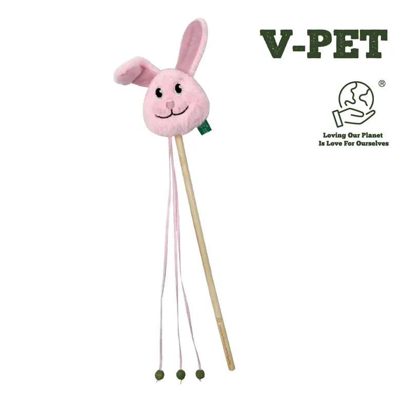 【V-PET寵物無毒玩偶 】貓貓專用_貓薄荷逗貓棒發聲玩具_共5款
