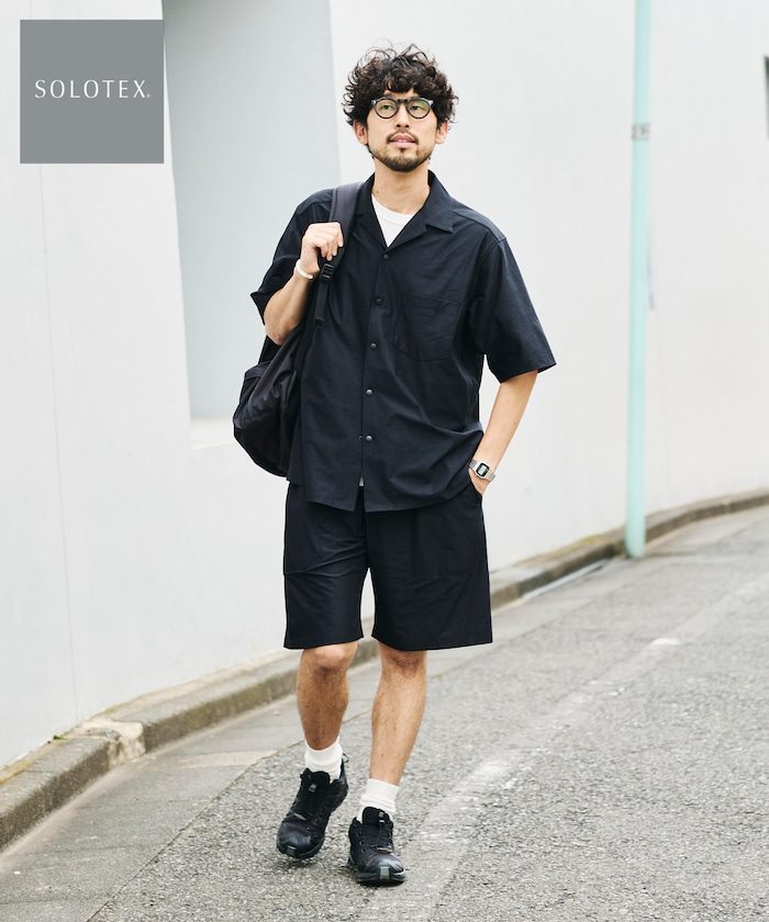 『日本連線中』2026SS FREAK'S STORE Open-collar short-sleeve shirt & easy shorts travel set Fabric by SOLOTEX 短袖 輕量 套裝 1005248900103