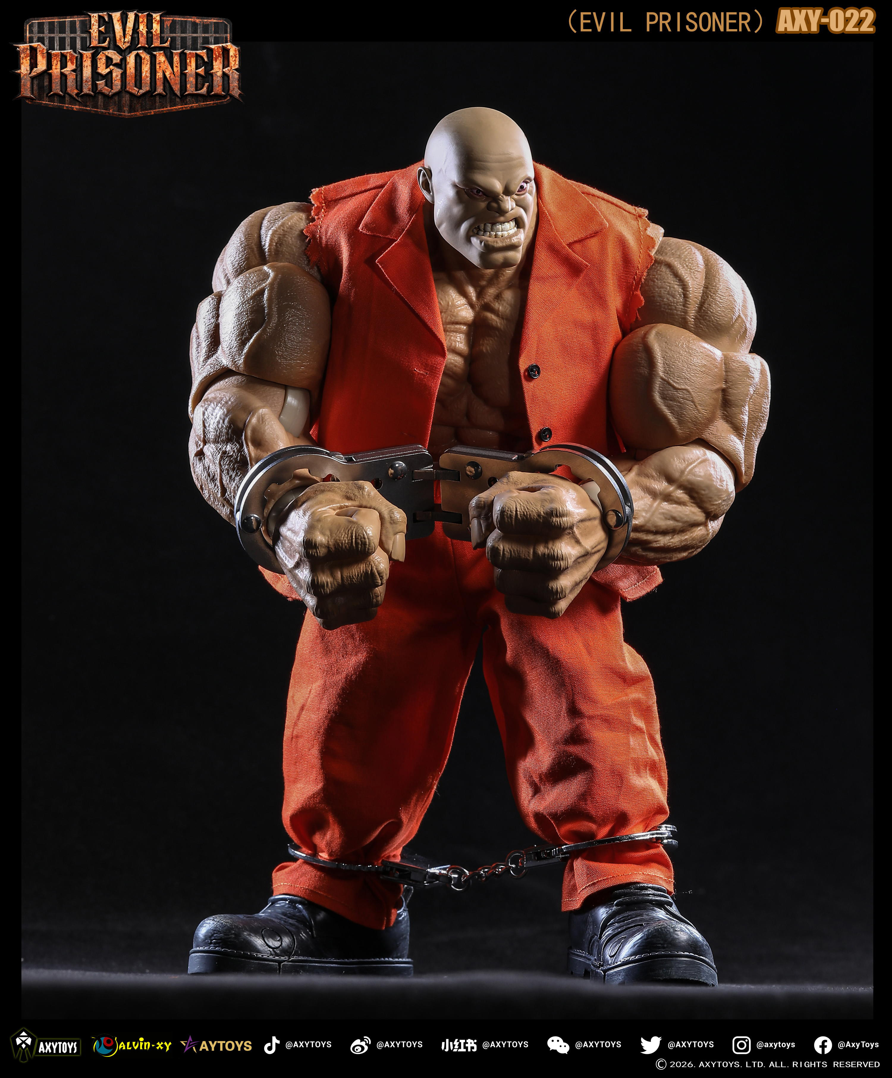 Japanese Version AXYTOYS EVIL PRISONER AXY-022 Skin Color 1/12 Scale Action Figure