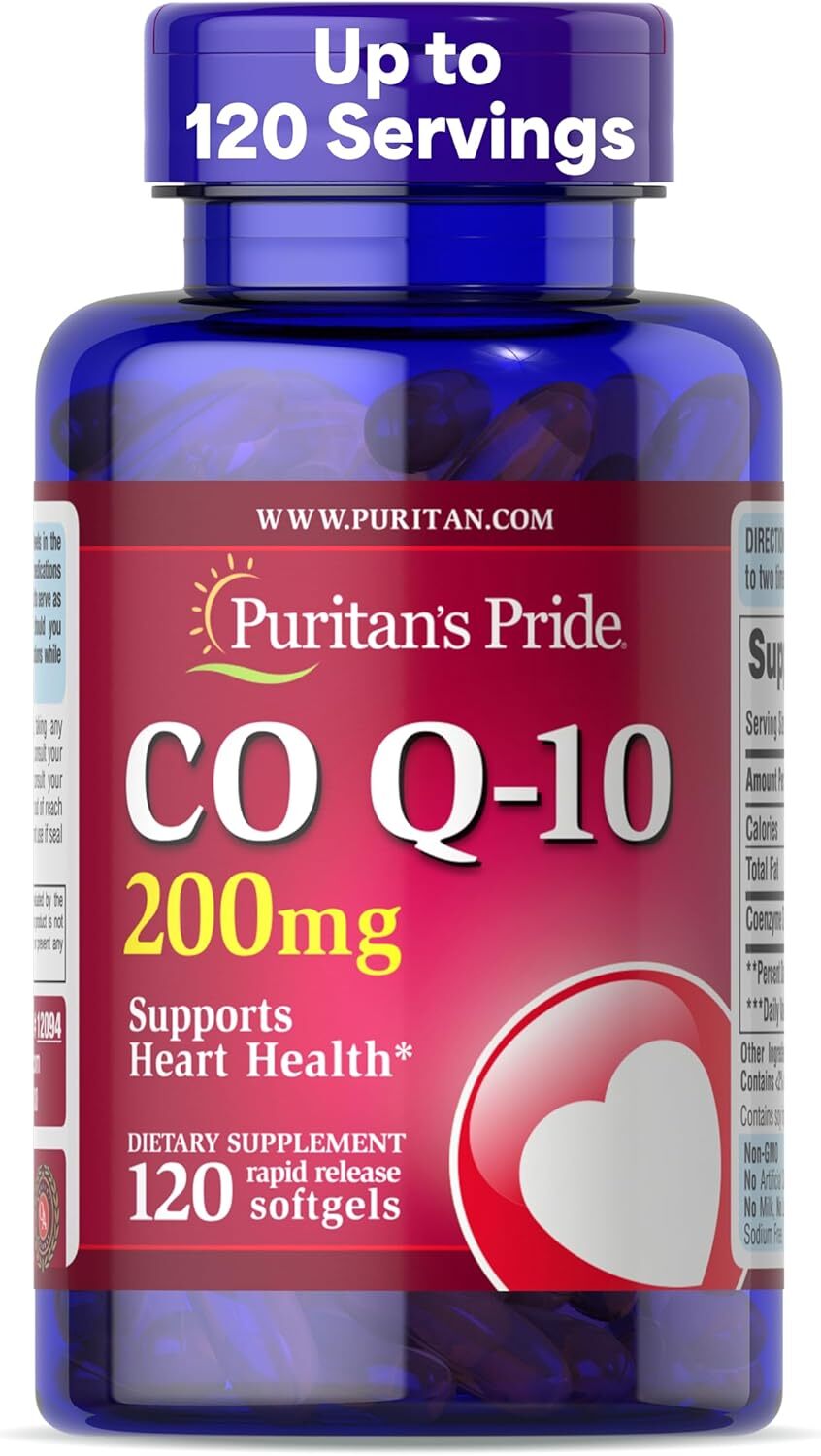 [現貨] 高純度Q-Sorb™ 輔酶Q-10 200毫克 120粒 / 240粒速釋軟膠囊 Puritan's Pride Q-SORB™ CoQ10