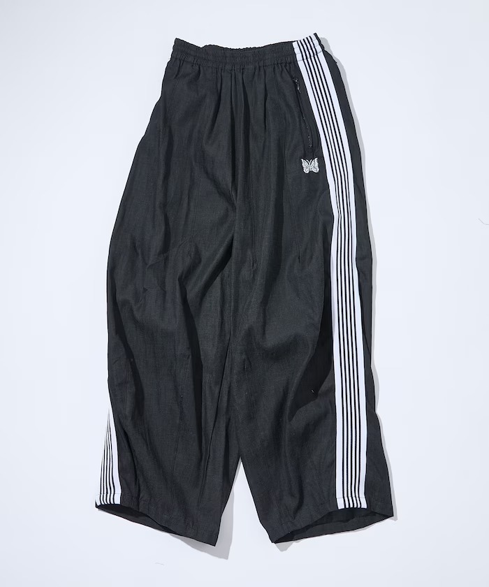 現貨|NEEDLES 別注 H.D. TRACK PANT - DENIM| BLACK/WHITE