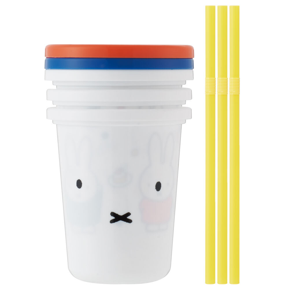 【 限量現貨 】Miffy 米飛兔 附吸管隨行杯 3件組 320ml
