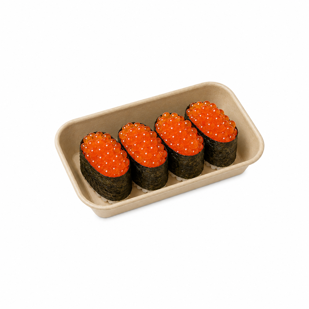PH-01 捲邊牛皮4貫壽司盒｜日式料理盒・壽司外帶盒・餐飲包材批發