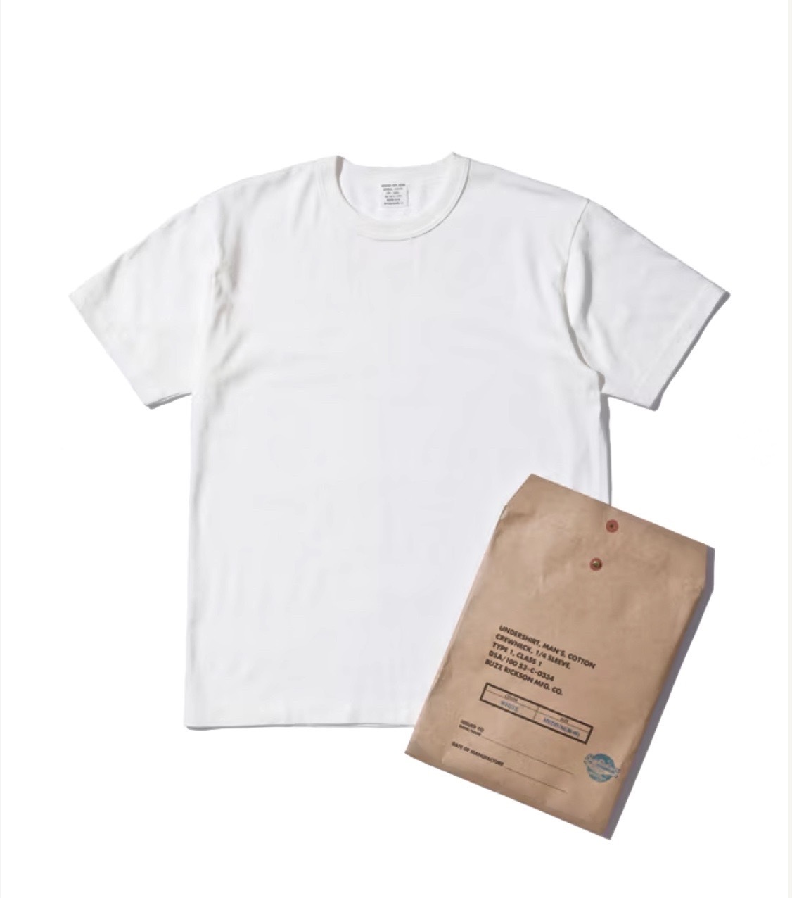 BUZZ RICKSON'S PACKAGE T-SHIRT GOVERNMENT ISSUE / White coming soon