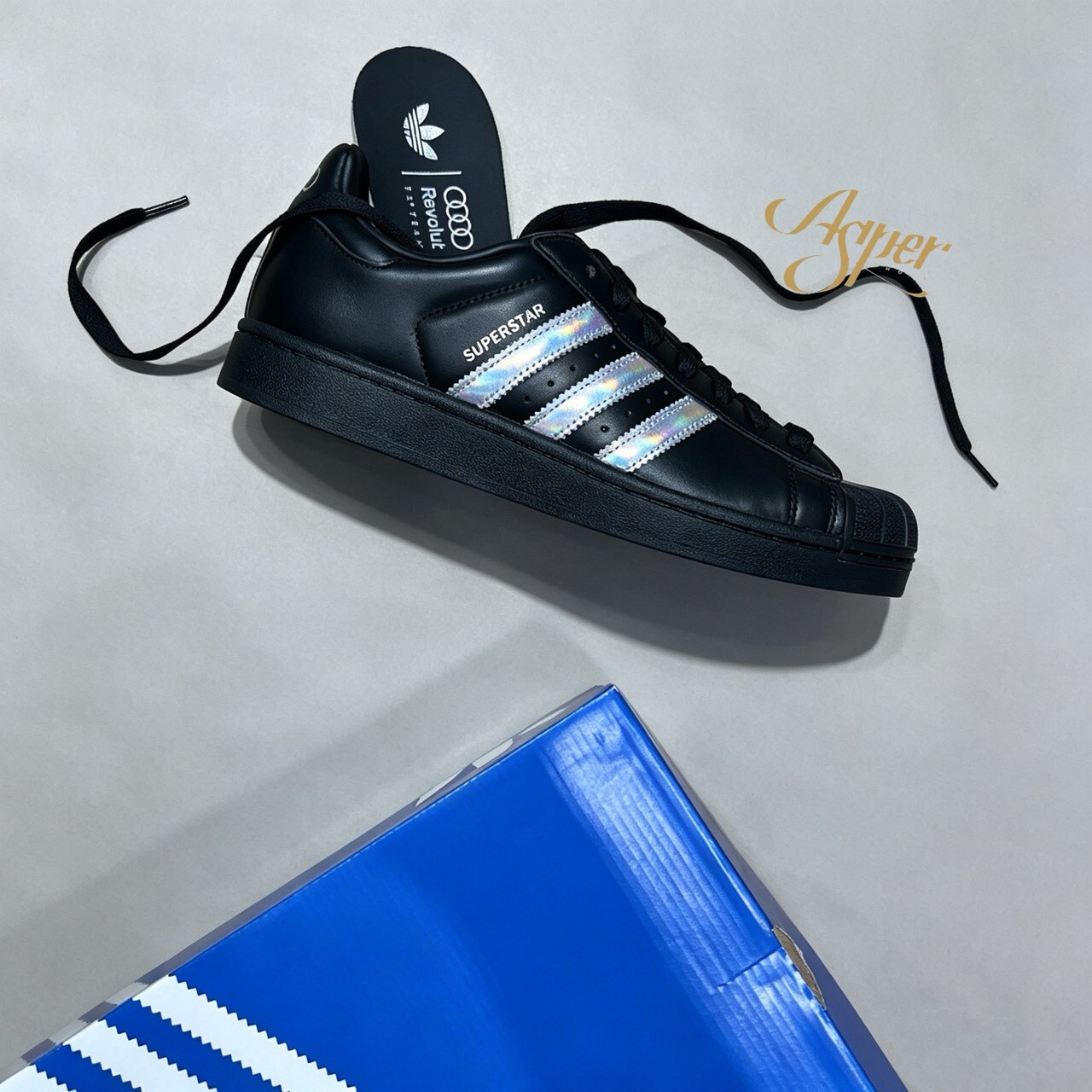 【官網限定】adidas Superstar II ''Audi Revolut F1 Team Black Iridescent'' 黑 男鞋 KJ1228 VII