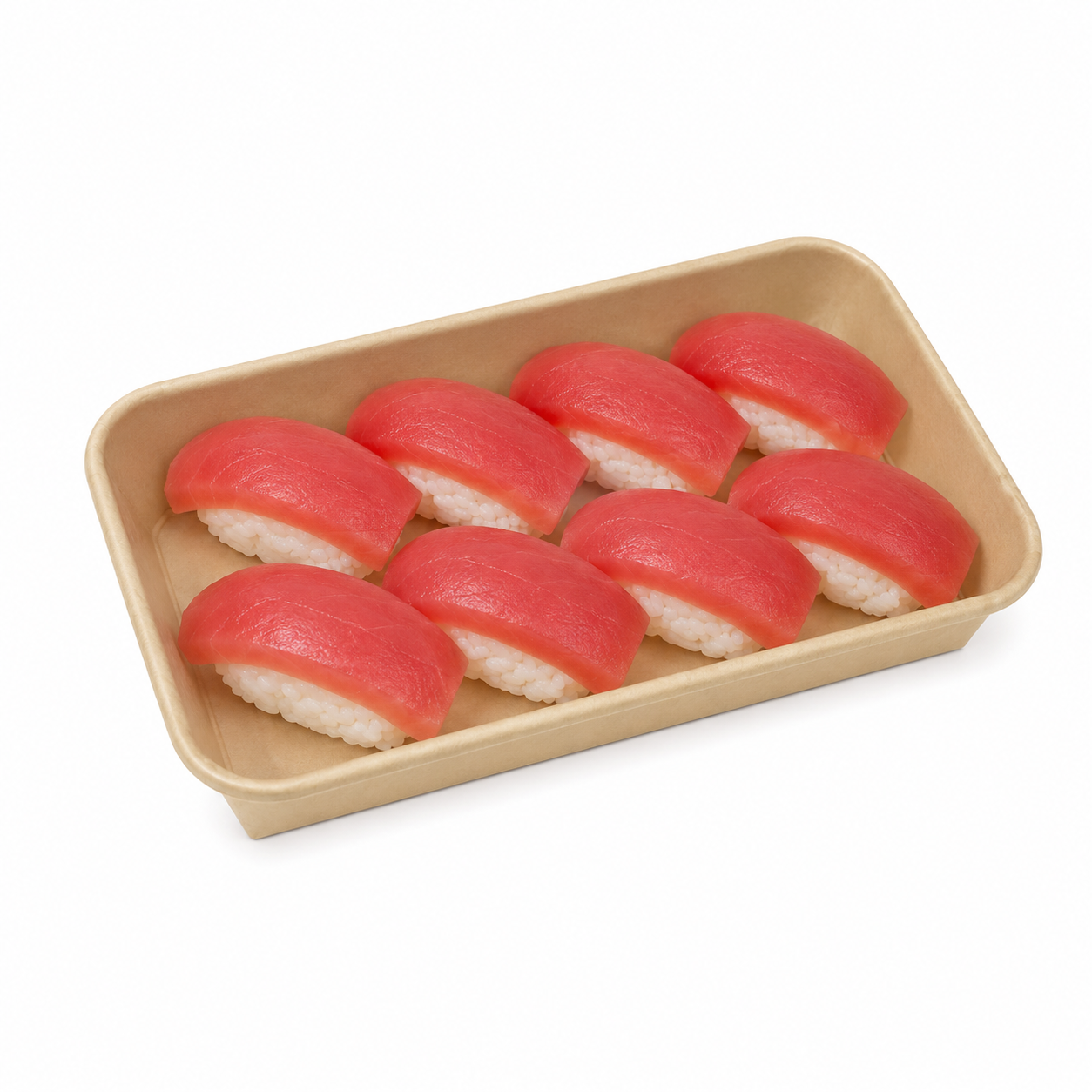 PH-03 捲邊牛皮8貫壽司盒｜日式料理盒・壽司外帶盒・餐飲包材批發