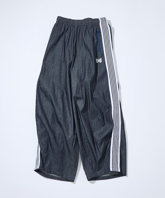 現貨|NEEDLES 別注 H.D. TRACK PANT - DENIM | INDIGO/WHITE