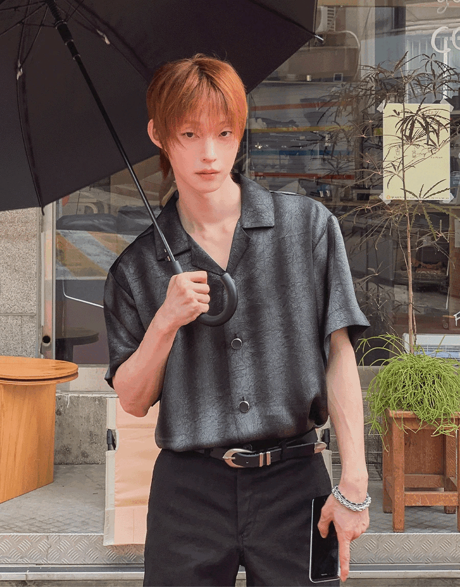 Shiny Lusen short-sleeved shirt