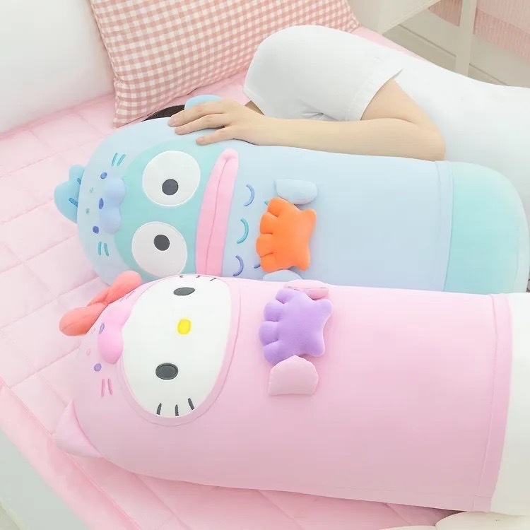 🇰🇷 SANRIO 三麗鷗 海豹造型 涼感抱枕 靠枕 人魚漢頓 HELLO KITTY