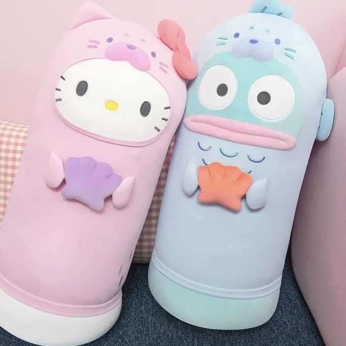 🇰🇷 SANRIO 三麗鷗 海豹造型 涼感抱枕 靠枕 人魚漢頓 HELLO KITTY