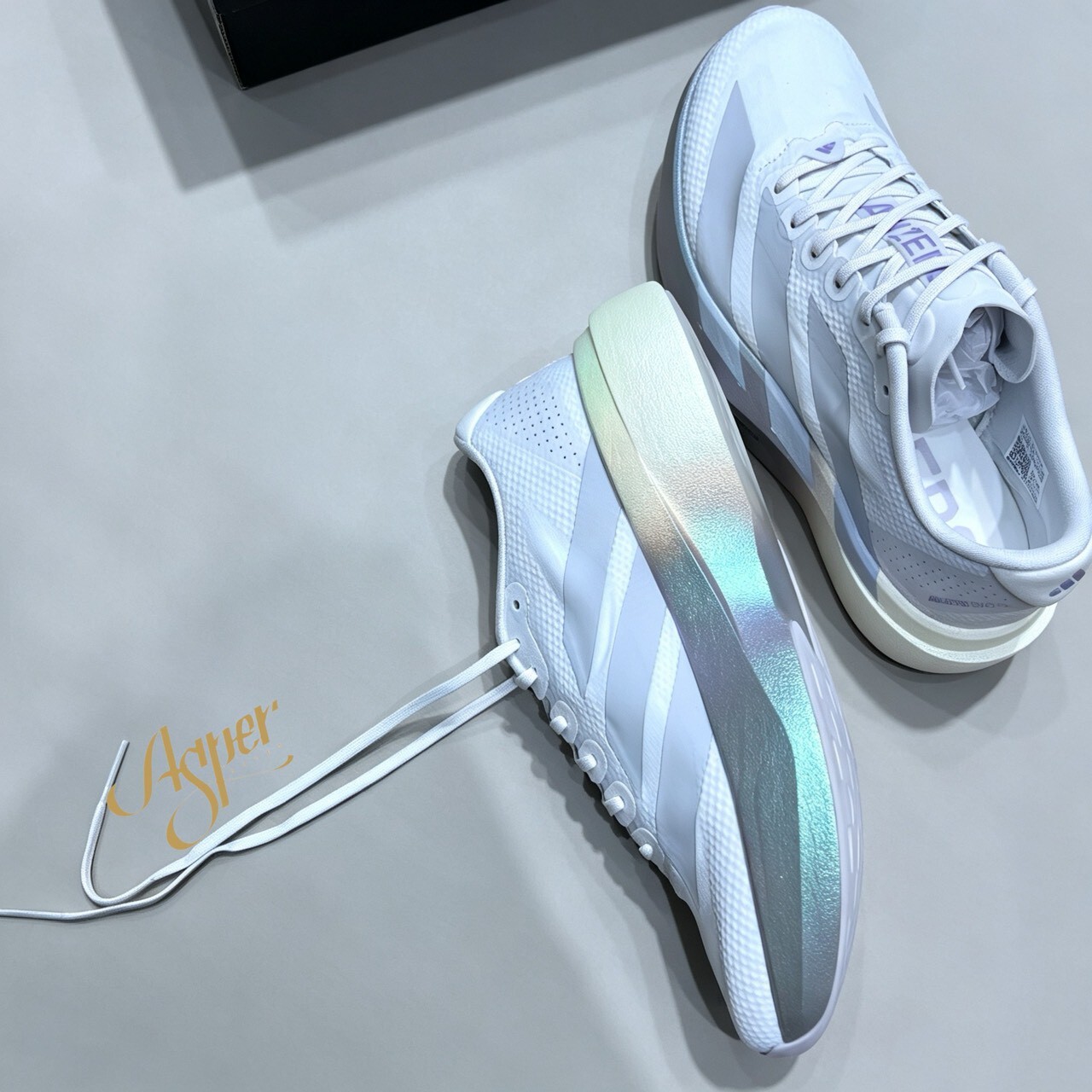 【官網限定】adidas ADIZERO EVO SL 炫光白 慢跑鞋 女鞋 KJ2552 VII