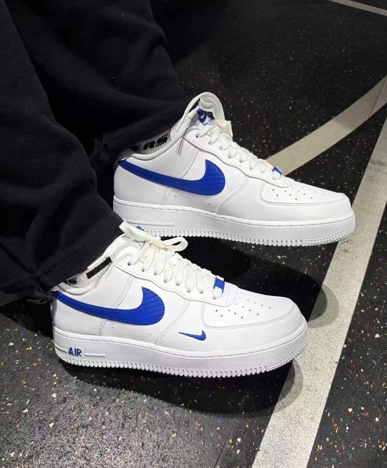 【預訂】NIKE AIR FORCE 1 LOW 白寶藍刺繡剔-MEN