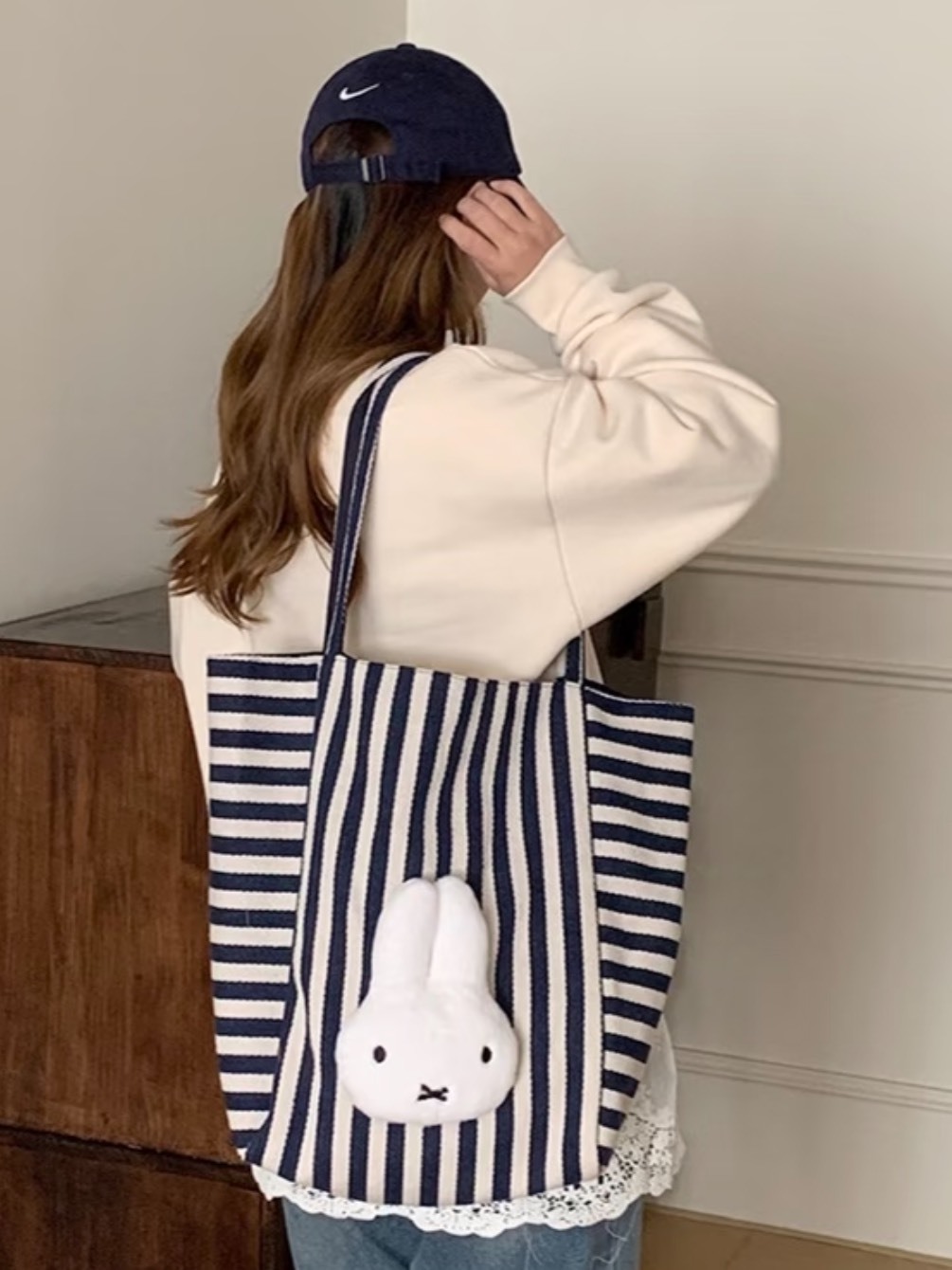 正版授權 MIFFY 米菲兔 大容量 帆布 托特包 兩色