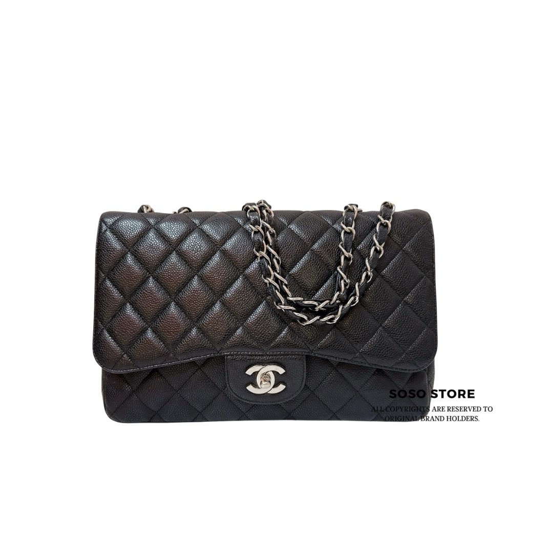 Chanel Classic Flap Bag - Black / SHW