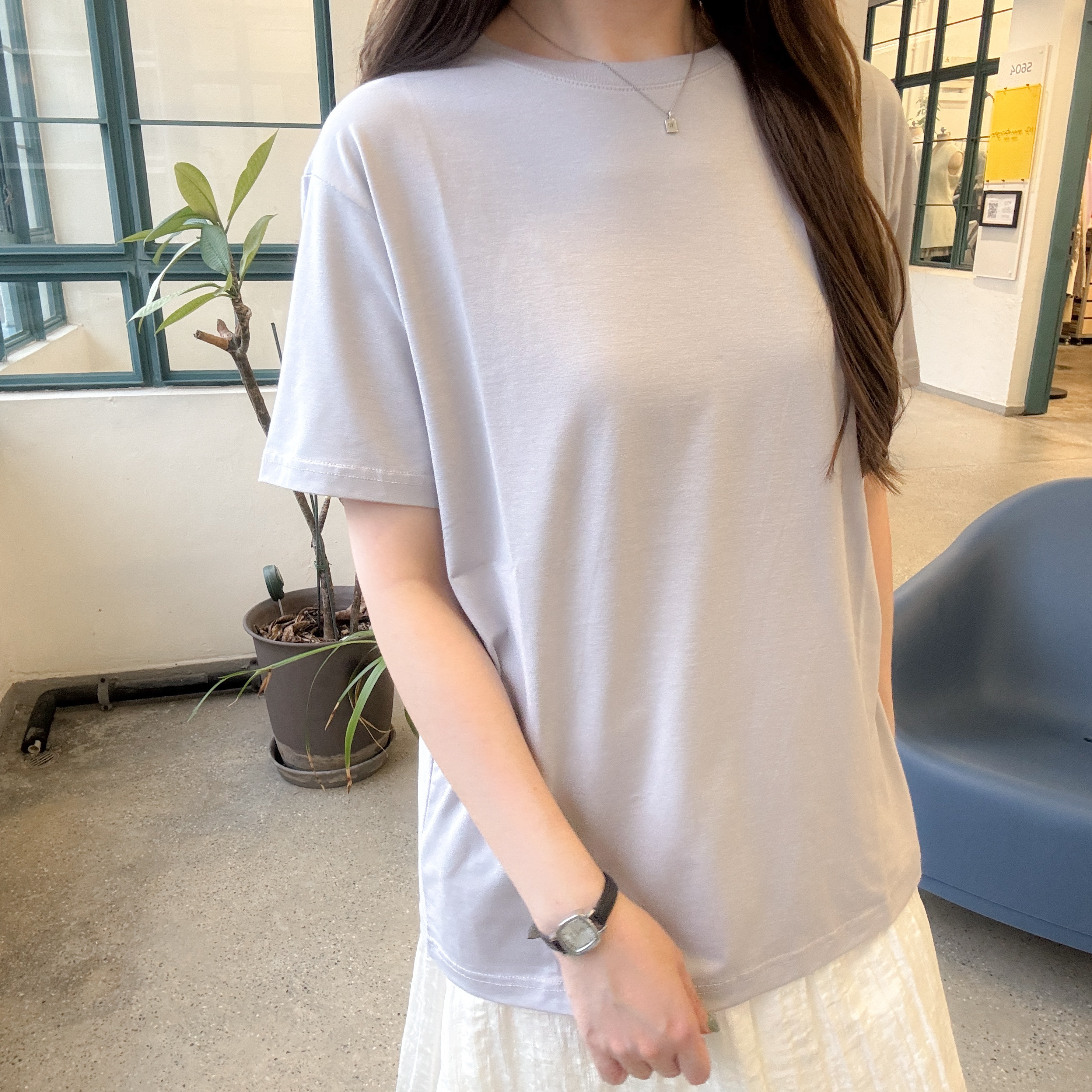 Basic棉質寬鬆tee
